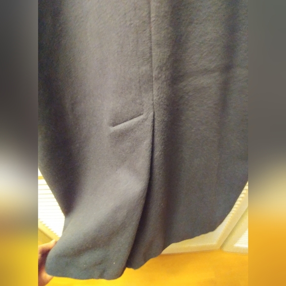 London Fog Blue Wool Dresz Coat with Detailed Buttons - Picture 8 of 14